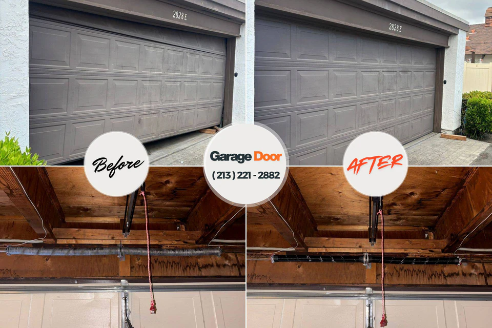 Before and after: garage door repair Boulevard Gardens, FL